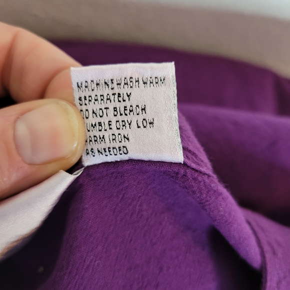 Womans Chicos Design Purple Tunic Button Front Size 1 100% cotton - Picture 7 of 9